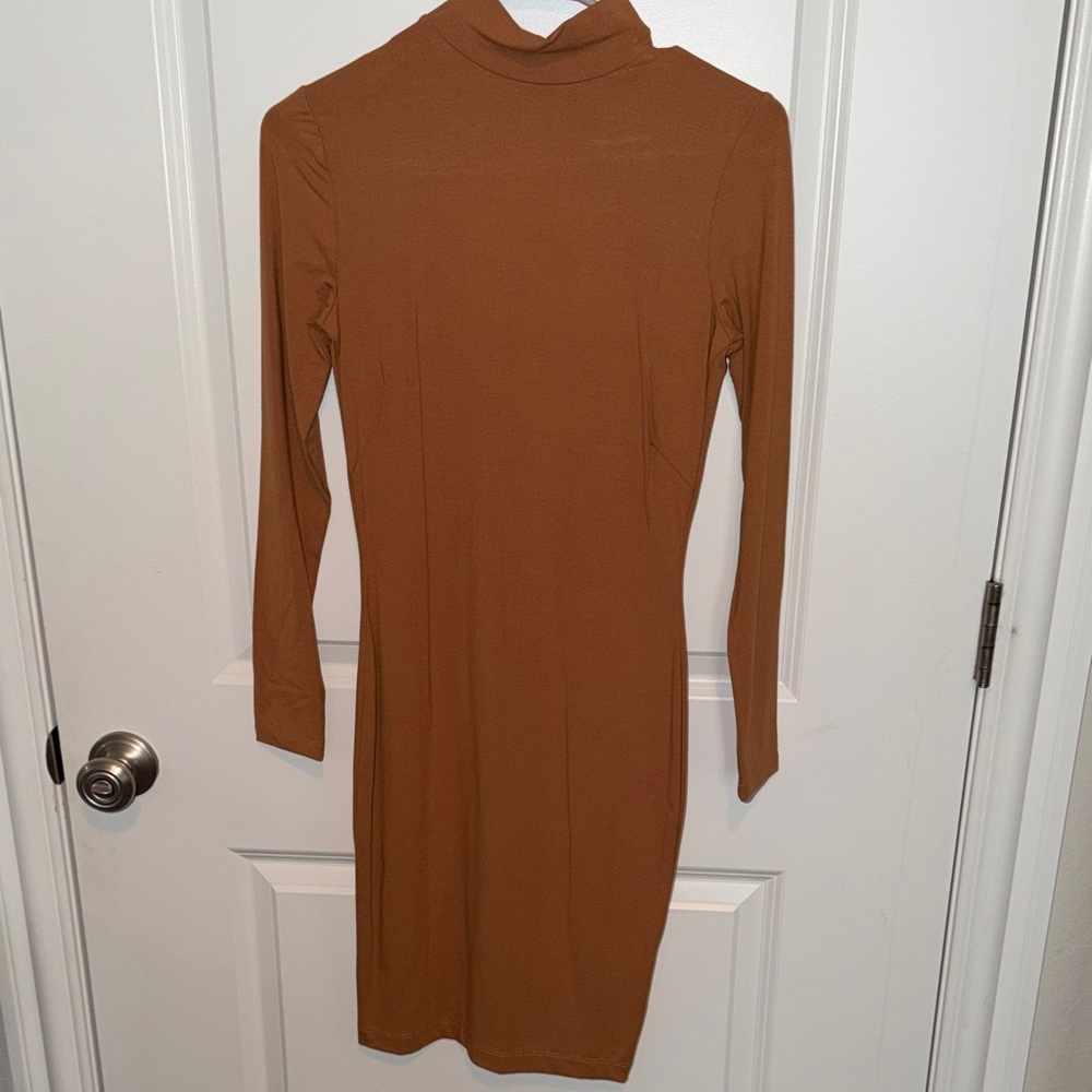 Tan Long Sleeve Dress jluxlabel M